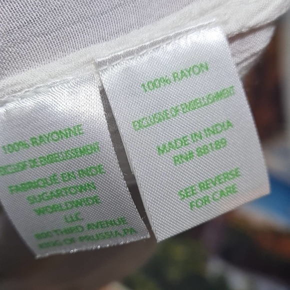 Lilly Pulitzer White Gold Beaded Top Size‎ Xs - Picture 7 of 8